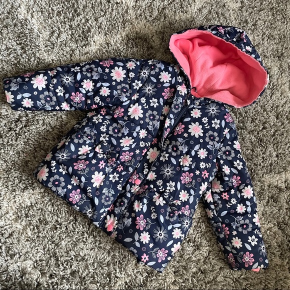 Carter's "Just One You" Navy and Floral Coat - Picture 2 of 7